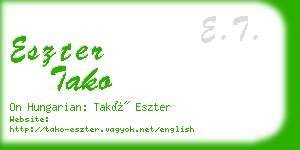 eszter tako business card